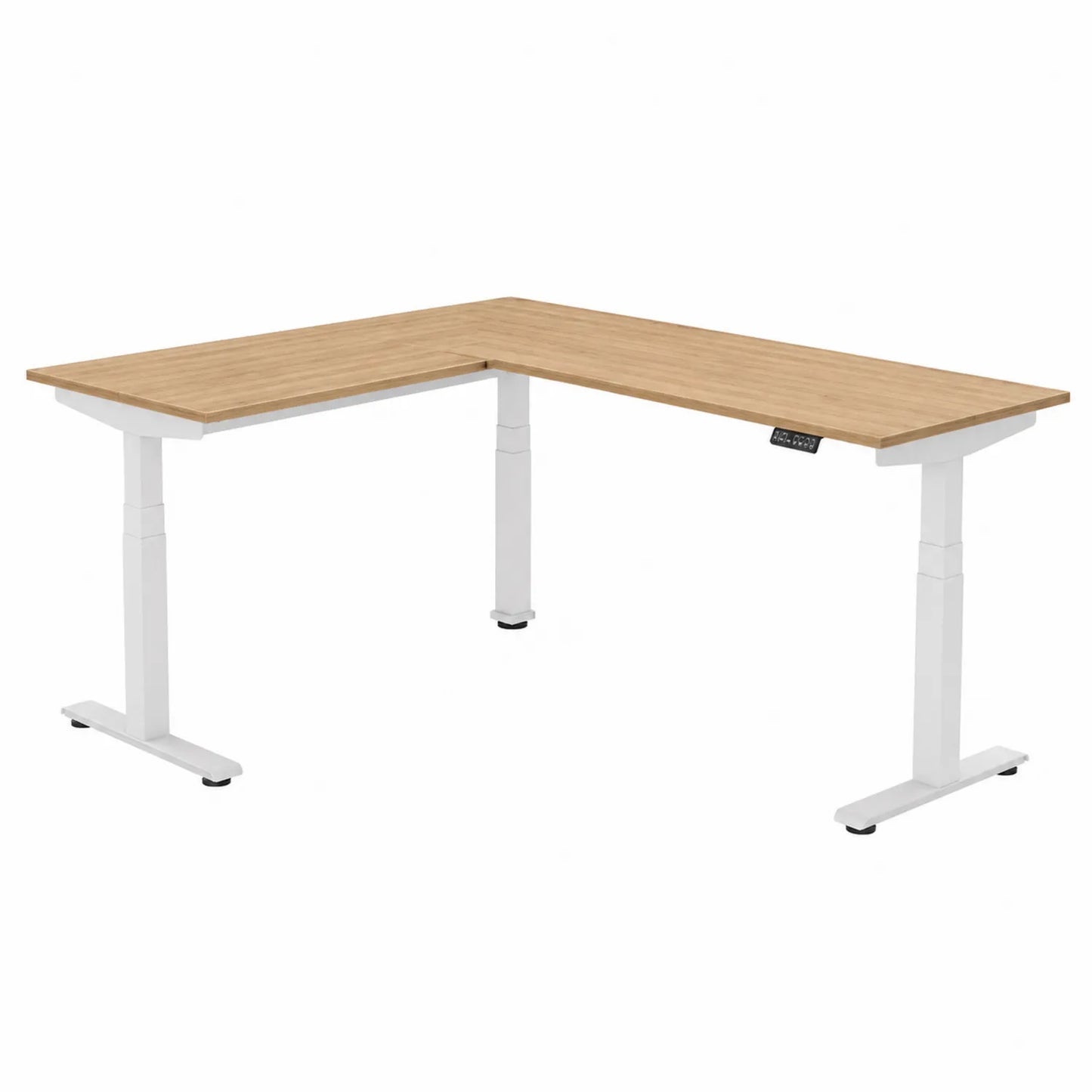 Bureau d'angle en bois et métal réglable 160x120 cm