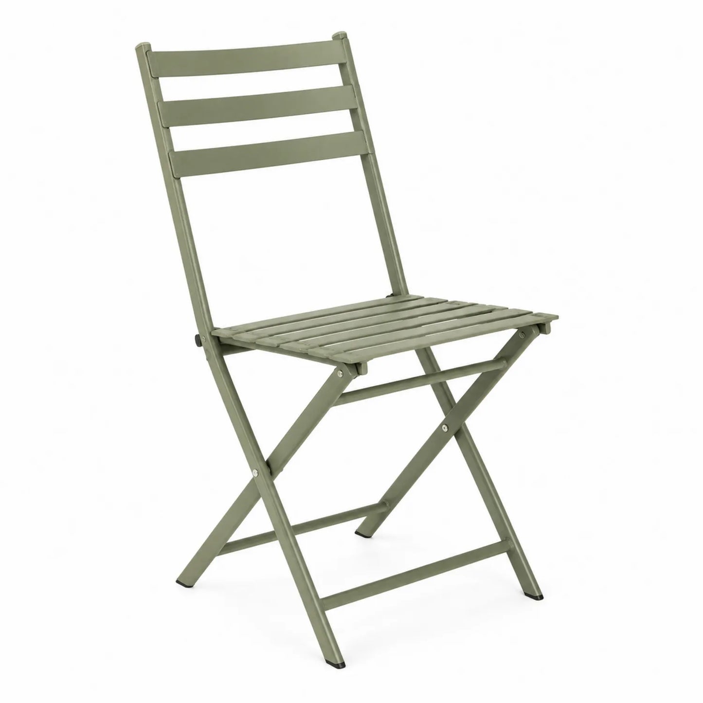 Chaise pliante d'extérieur en métal vert