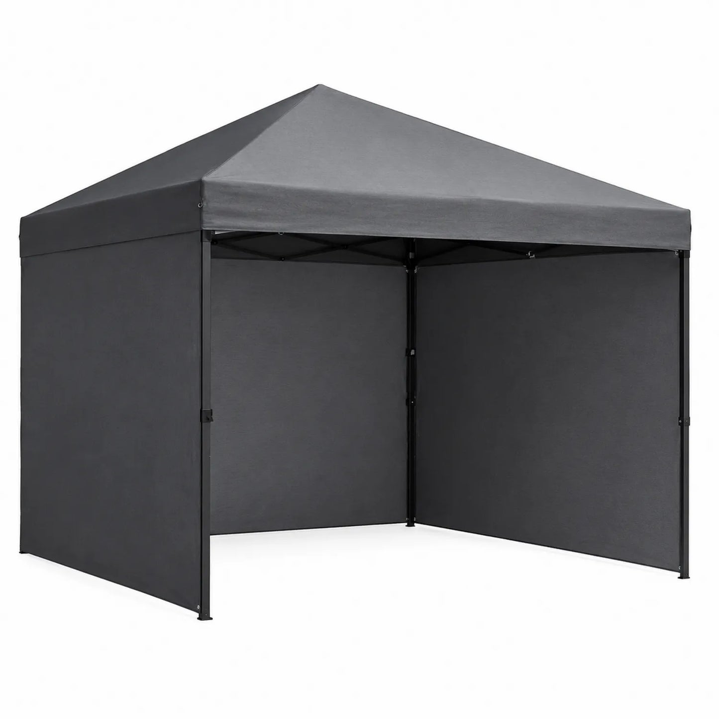 Tente pliante en acier et polyester gris 3x3m