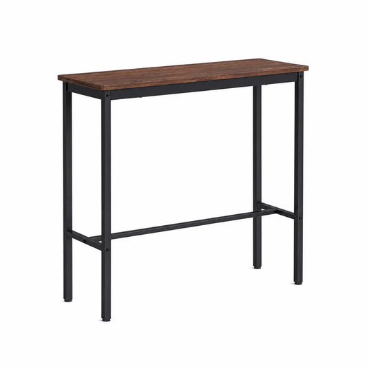 Table rectangulaire en bois et métal Marron/Noir 120x40x100 cm